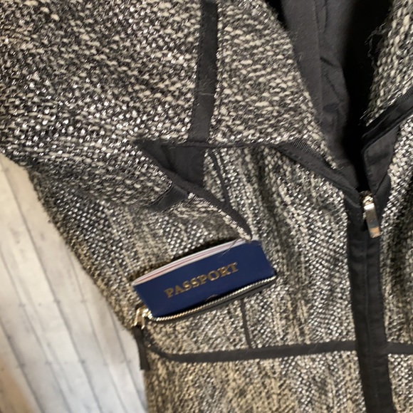 White House Black Market Tweed Peplum ZipUp Blazer - Picture 4 of 8